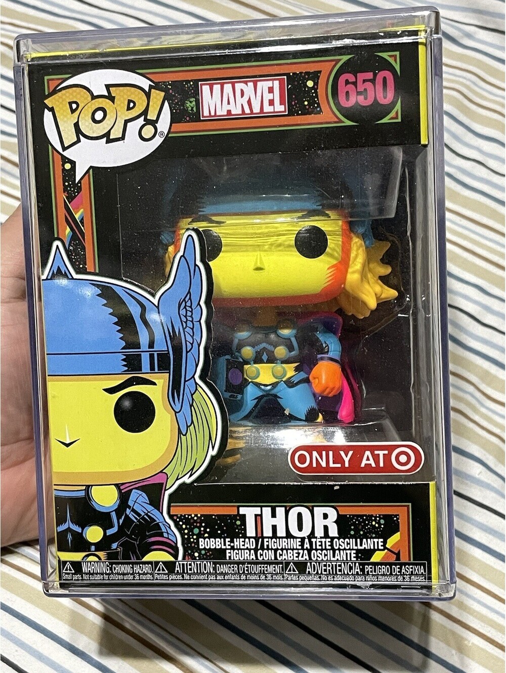 Funko Pop Thor 650 Black Light Bobble-Head Figure Marvel Target Exclusive